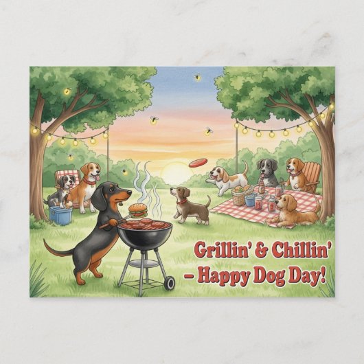 犬の愛犬国際的の日 ポストカード (正面)