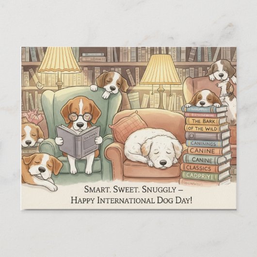 犬の愛犬国際的の日 ポストカード (正面)