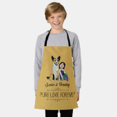犬の愛 エプロン (着用した状態)