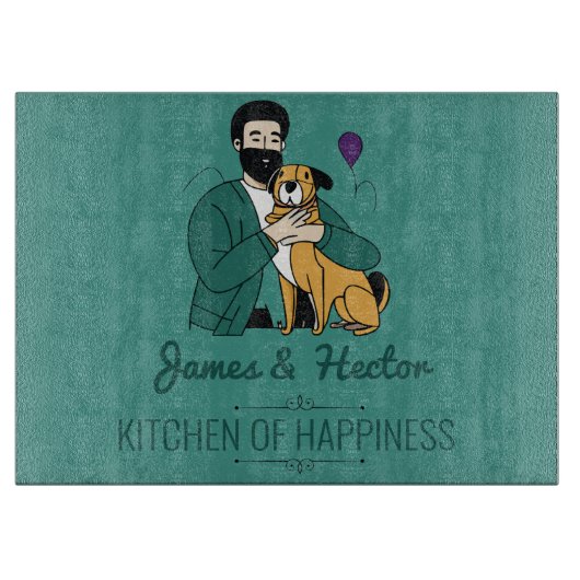 犬の愛 カッティングボード (正面)