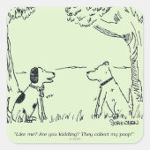 犬の愛 スクエアシール (正面)