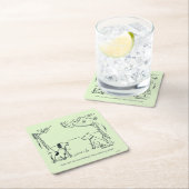 犬の愛 スクエアペーパーコースター (インサイチュ)