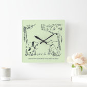 犬の愛 スクエア壁時計 (ホーム)