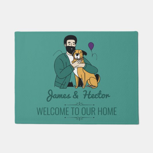 犬の愛 ドアマット (正面)