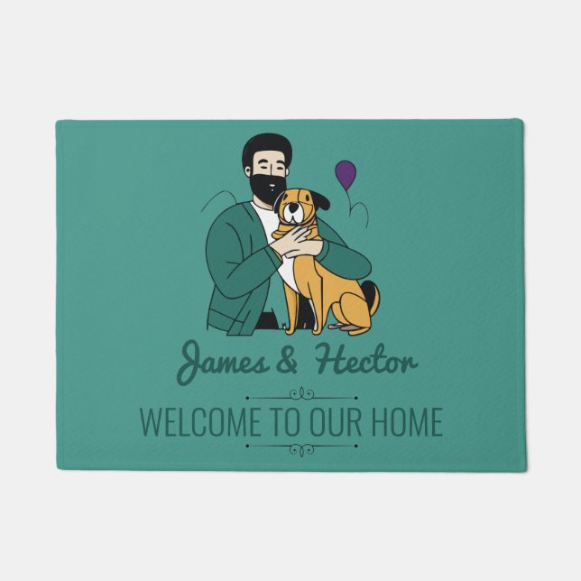 犬の愛 ドアマット (正面)