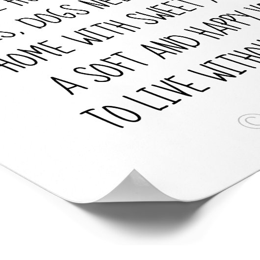 犬の愛 ポスター (角)