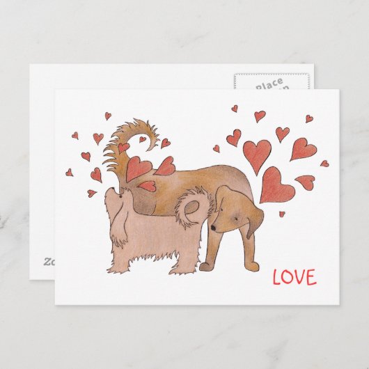 犬の愛 ポストカード (正面/裏面)