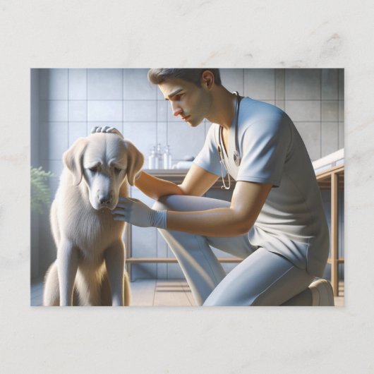 犬の愛 ポストカード (正面)