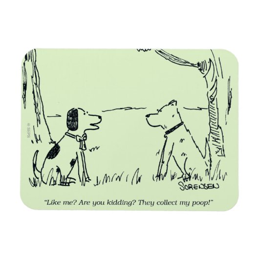 犬の愛 マグネット (横)