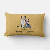 犬の愛 ランバークッション (正面)