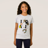 "犬の愛"女の子 Tシャツ (正面フル)
