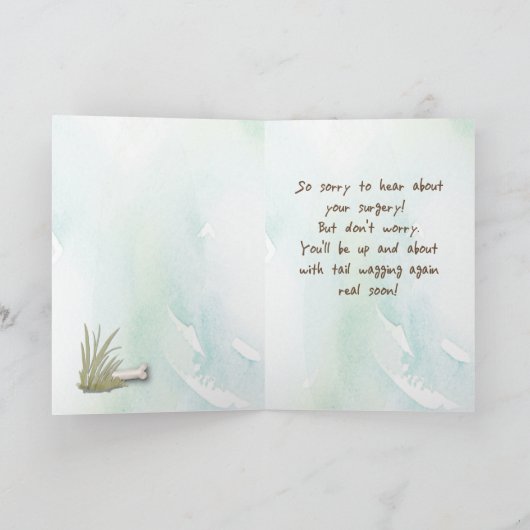 犬の感じ手術後のウェスティーの改善 カード (内部)