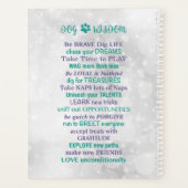 犬の感動的引用文 – 犬のトレーナー – 犬の知恵 プランナー手帳 (裏面)