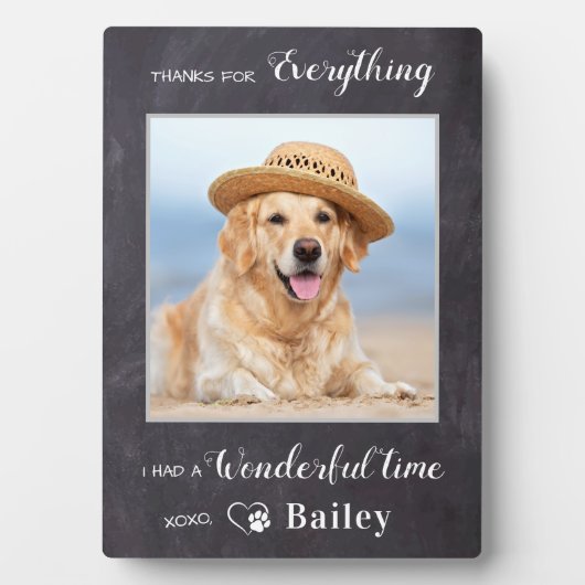 犬の感謝してい失敗の写真のためのペット フォトプラーク (正面)