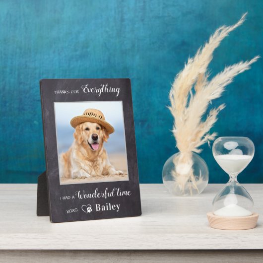 犬の感謝してい失敗の写真のためのペット フォトプラーク (側面)