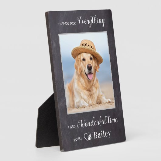 犬の感謝してい失敗の写真のためのペット フォトプラーク (側面)