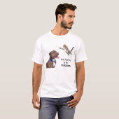 犬の戦いはフルカラー猫のため-です Tシャツ (正面フル)