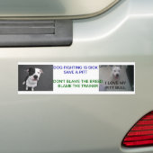 犬の戦いは病気です バンパーステッカー (車上)