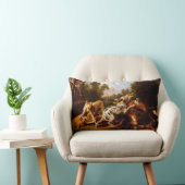 犬の戦い(フランスナイダーによる) ランバークッション (椅子)