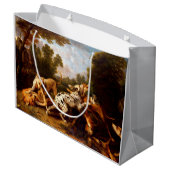 犬の戦い(フランスナイダーによる) ラージペーパーバッグ (裏面アングル)