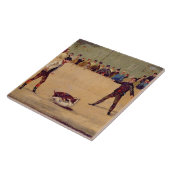 犬の戦い(紙の油) タイル (側面)