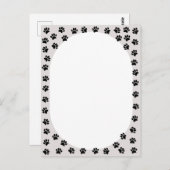 犬の手が楕円の形をプリント ポストカード (正面/裏面)