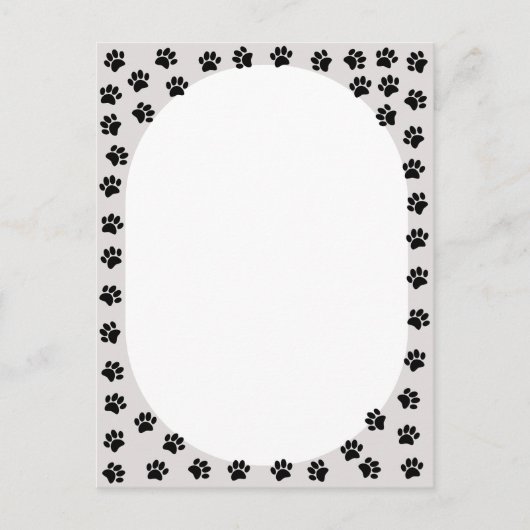 犬の手が楕円の形をプリント ポストカード (正面)