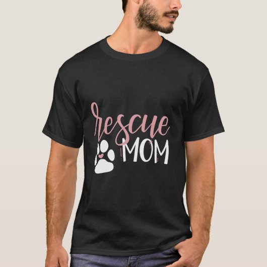 犬の手とハートで母を救う Tシャツ (正面)