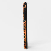 犬の手のパターンとオレンジと茶色のシェブロン Case-Mate iPhoneケース (裏面/左)