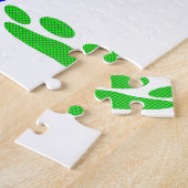 犬の手のプリントと水玉模様 ジグソーパズル (側面)