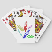 犬の手のプリントと水玉模様 トランプ (裏面)