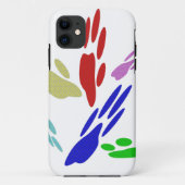 犬の手のプリントと水玉模様 Case-Mate iPhoneケース (裏面)