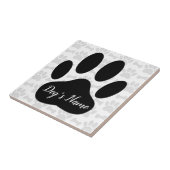 犬の手のプリントと骨と名前をカスタムする タイル (側面)