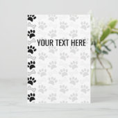 犬の手のプリントと骨のパターンの発表 案内状 (スタンド正面)
