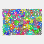 犬の手のプリントをたくさん キッチンタオル (横)