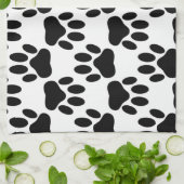 犬の手のプリントを上下に キッチンタオル (折り畳み)