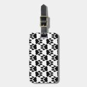 犬の手のプリントを上下に ラゲッジタグ (正面縦)