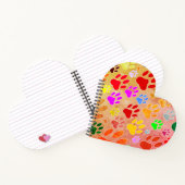 犬の手のプリントヴィンテージの背景 ノートブック (内部)