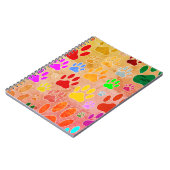 犬の手のプリントヴィンテージの背景 ノートブック (左側)