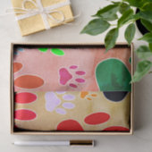 犬の手のプリントヴィンテージの背景 薄葉紙 (ギフト)