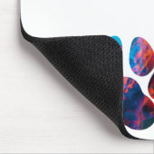 犬の手のプリント – 水中のインク マウスパッド (コーナー)