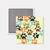 犬の手の印刷パターン マグネット (正面/裏面)