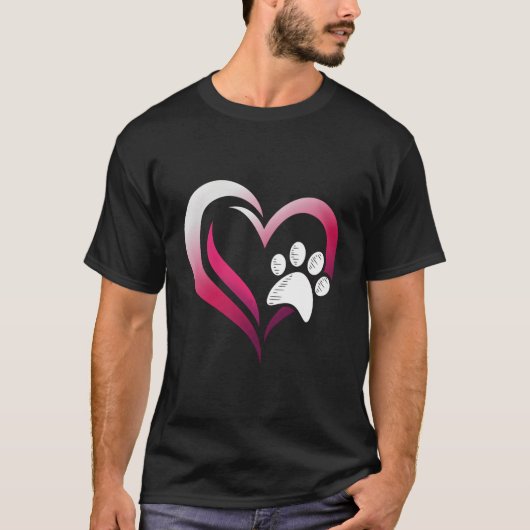 犬の手の愛犬家女性用ギフト犬の手の印刷 Tシャツ (正面)