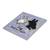 犬の手の操り人形シャドウゲームヴィンテージ タイル (側面)