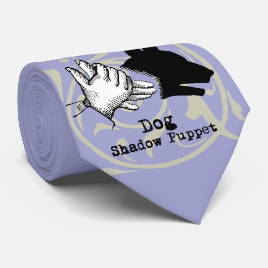 犬の手の操り人形シャドウゲームヴィンテージ ネクタイ (ロール)