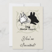 犬の手の操り人形シャドウゲームヴィンテージ 招待状 (正面)