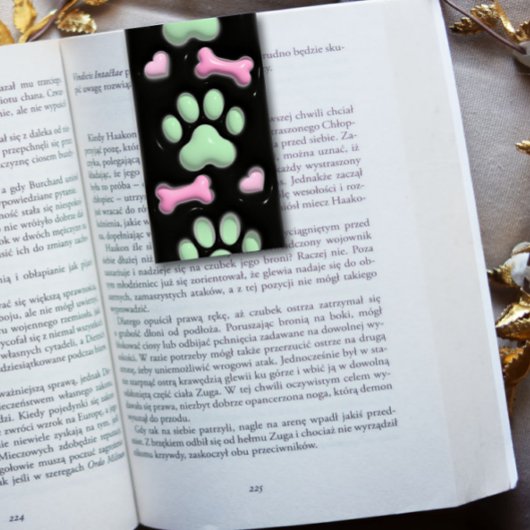 犬の手はペットの折り畳みブックマーカーを印刷 名刺