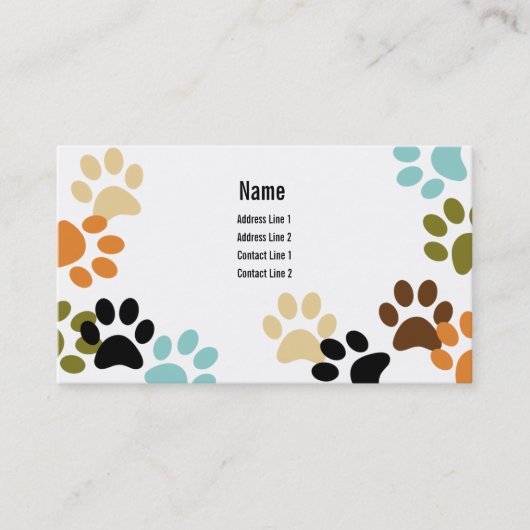 犬の手は名刺を印刷 名刺 (正面)