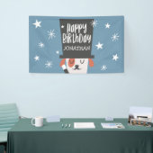 犬の手品師の子供の誕生日のパーティーの背景幕の旗 横断幕 (トレードショー)