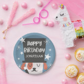 犬の手品師魔法ショーの誕生会 ペーパープレート (パーティー)